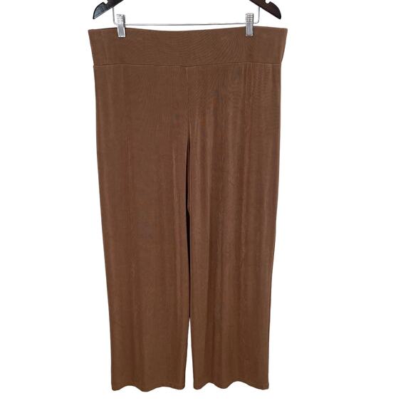 COLDWATER CREEK Minimalist Knit Pants Size XL Neutral Vacation Travel Capsule - Picture 1 of 8
